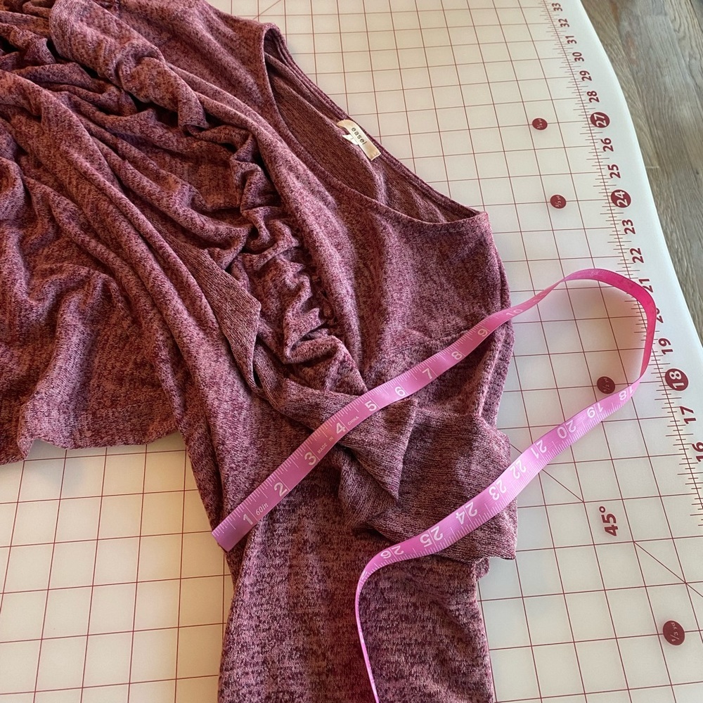 Easel size large rose pink long sleeve boho ruffles statement sleeve blouse - Picture 8 of 15